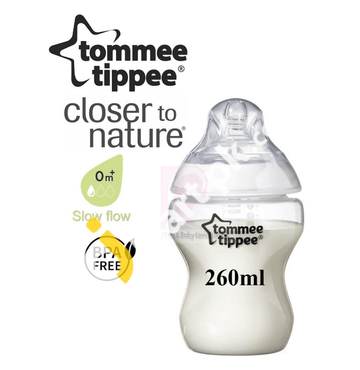 Tommee Tippee® Closer To Nature Baby Feeding Bottles 260Ml/9Oz - Imported From Uk